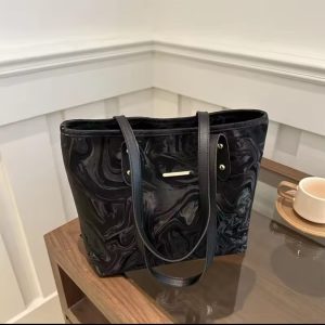 Luxury Women’s Fashion Tote Bag – Elegant Black PU Leather