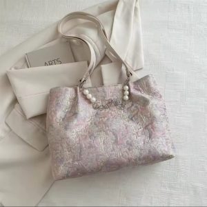 Premium Women’s Embroidered Pearl Handbag – Large & Luxurious
