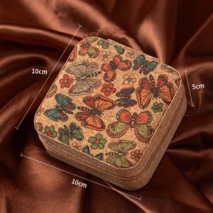 Retro Leather Texture Jewelry Box – Portable Design for Timeless Elegance
