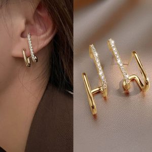 Spiral Huggie Hoop Earrings – Illusion Double Hoop | Elegant Gift for Her