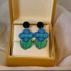 Nebula Supreme 3D Floral Oil Drop Earrings – Lightweight & Allergy-Free