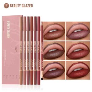 Beauty Glazed 6 Pcs Lip Liner Set with Blende