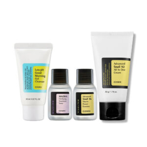 Cosrx Mini Combo – Snail 96 Essence, Snail 92 Cream, Low pH Cleanser & AHA/BHA Toner