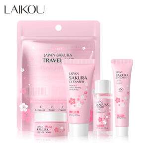 LAIKOU Japan Sakura Travel Kit (Cleanser, Toner, Cream & Sunscreen)