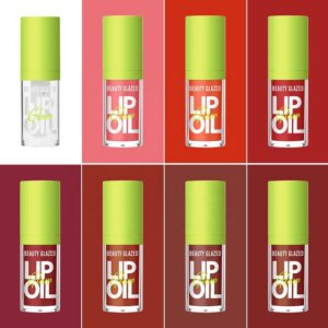 BEAUTY GLAZED Lip Oil Moisturizing and Moisturizing Gloss Transparent Lip Oil 1 Pcs