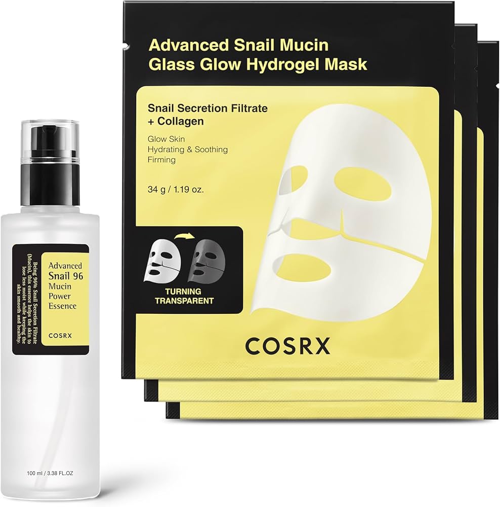 Cosrx Advanced Snail Mucin Glass Glow Hydrogel Mask_3Ea: Ultimate Radiance