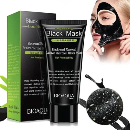 Bioaqua Activated Blackhead Removal Bamboo Charcoal Black Facial Mask- 60g