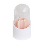 Modern Fashion Makeup Brush Holder Organizer with 360 Rotating Dustproof Lid for Vanity Plastic Material - Image 5