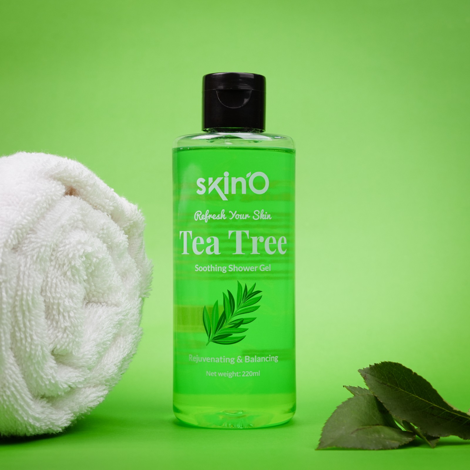 c88a3b2da00a854c06f2e8484af1c000.jpg Skin'O Refresh Your Skin Tea Tree Soothing Shower Gel 220ml - Image 1